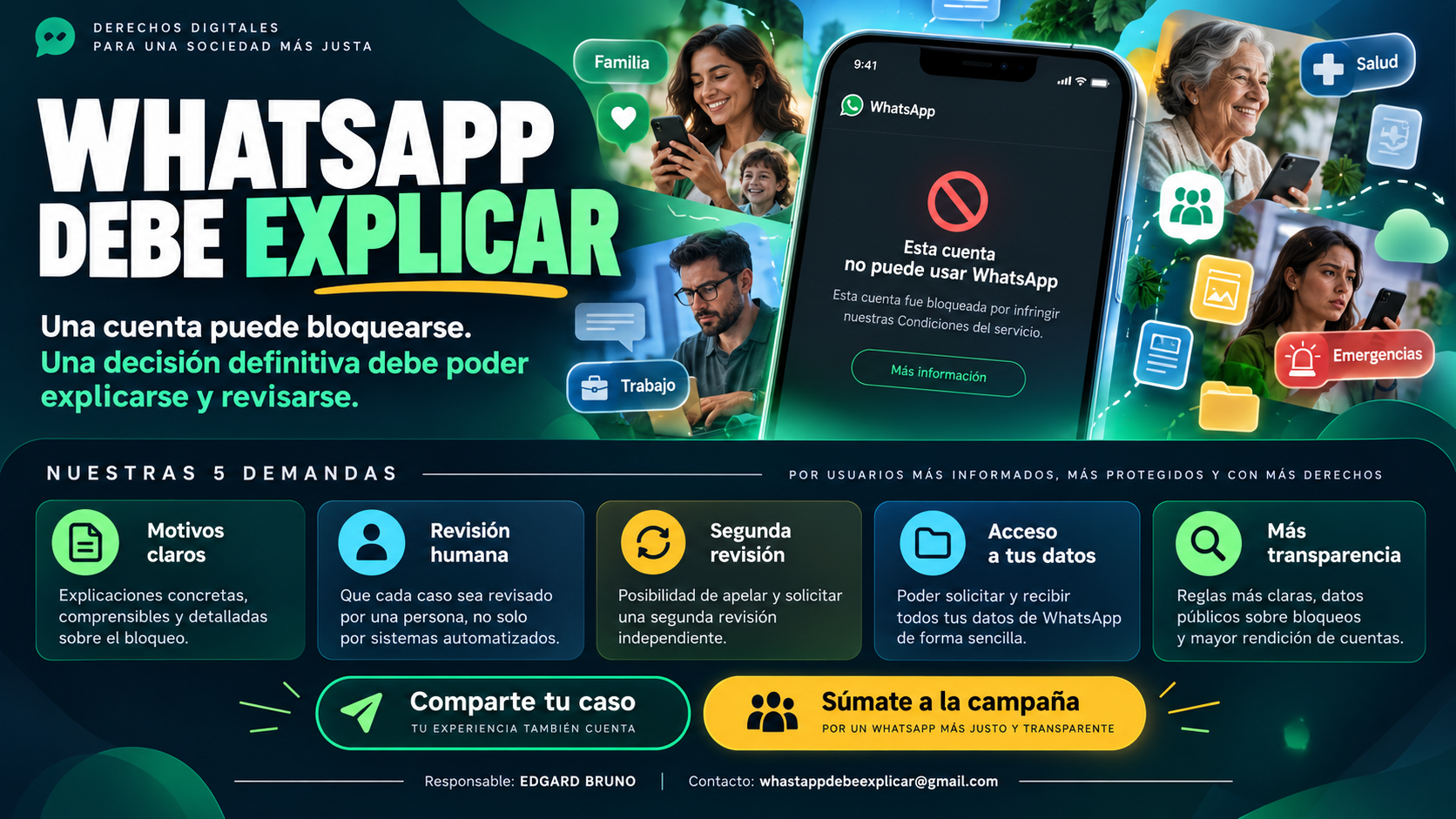 Campaña WhatsApp debe explicar